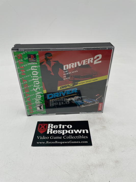 Driver 1 & 2 Twin Pack [Greatest Hits] - Playstation (Complete/No Sticker)