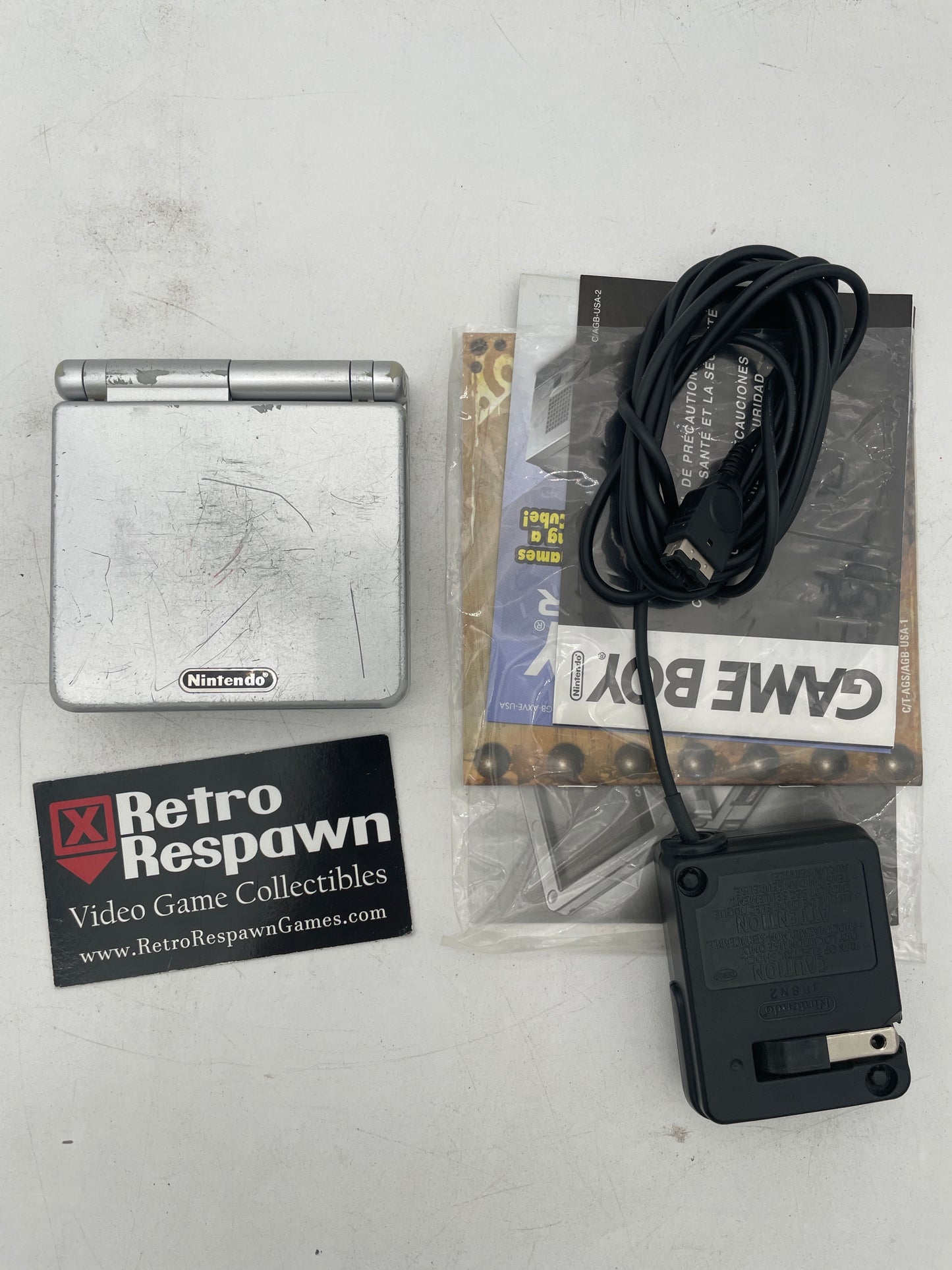 Ugly Platinum Gameboy Advance SP - GameBoy Advance (Complete)