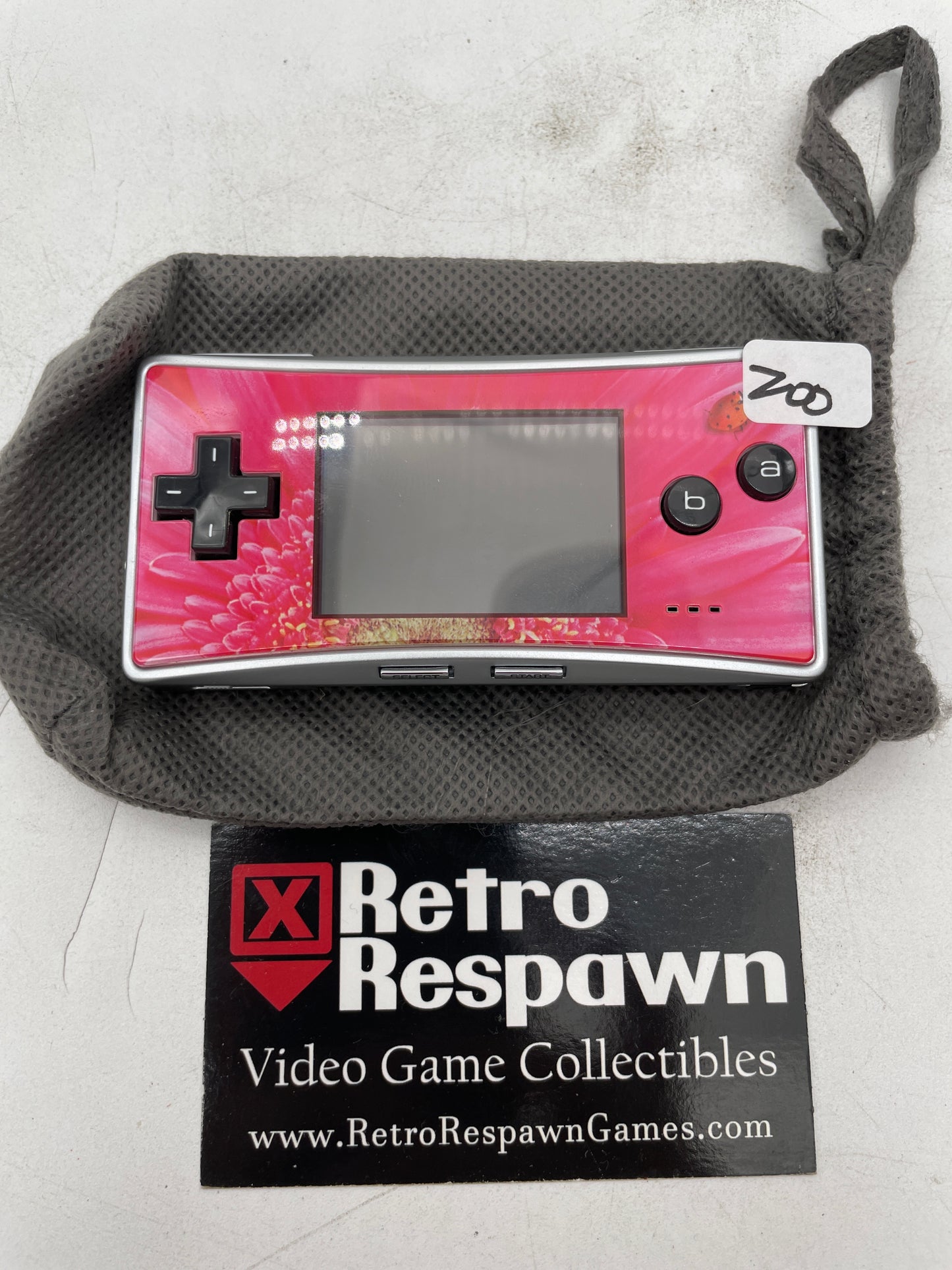 Gameboy Micro SIlver [Flower] - GameBoy Advance (Console + Charger)