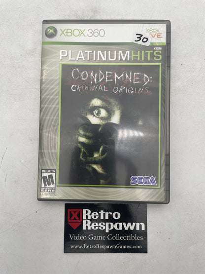 Condemned Criminal Origins [Platinum Hits] - Xbox 360 (Complete)