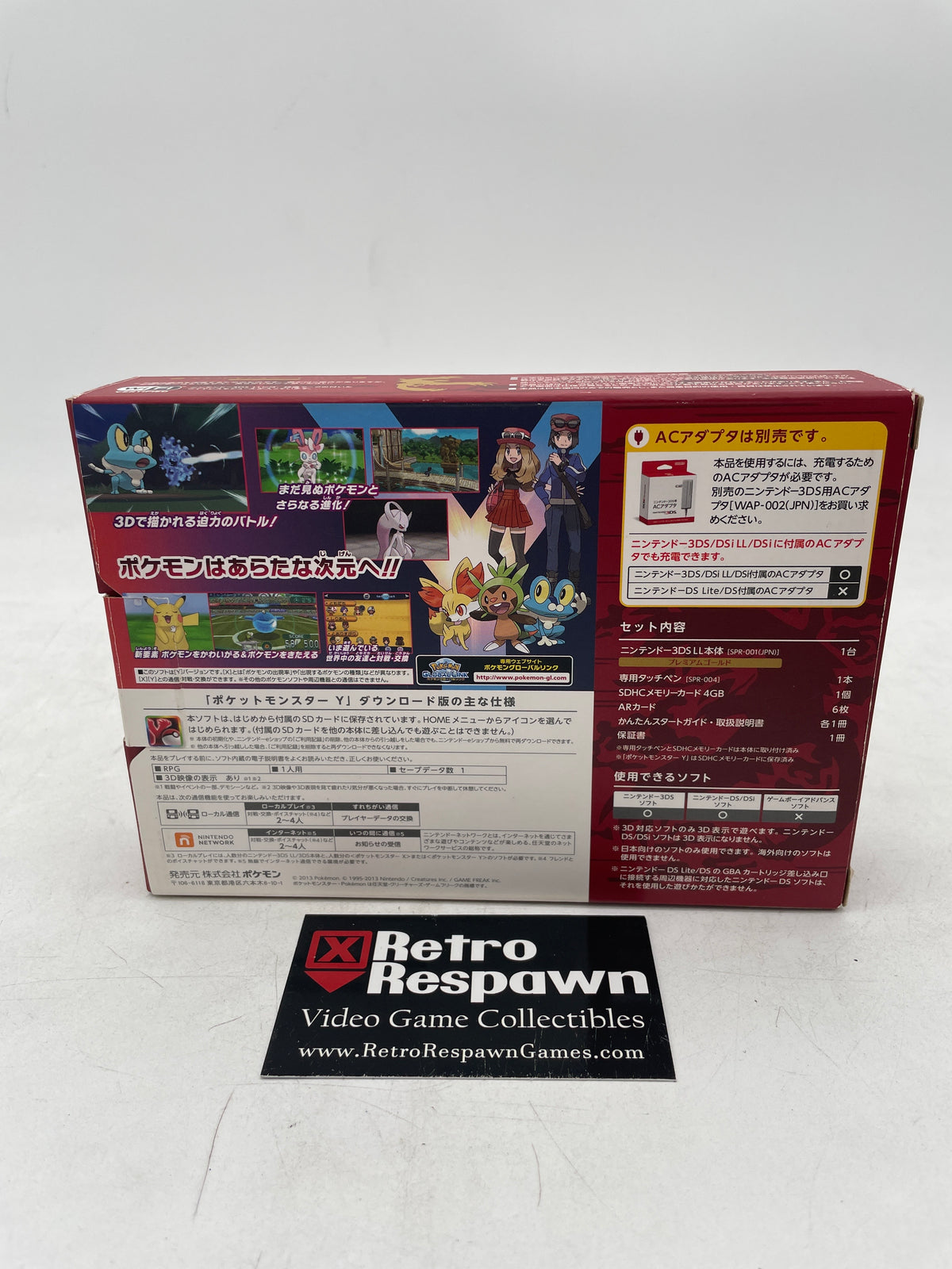 Nintendo 3DS LL Pokemon Y Pack Gold Edition - JP Nintendo 3DS (Complete/In Rough Condition)