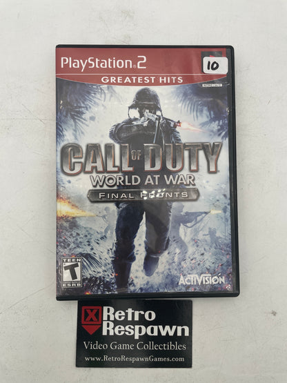 Call of Duty World at War Final Fronts [Greatest Hits] - Playstation 2 (Complete)
