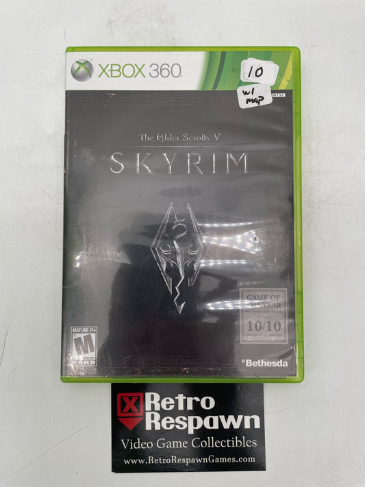 Elder Scrolls V: Skyrim - Xbox 360 (Complete W/ Map)