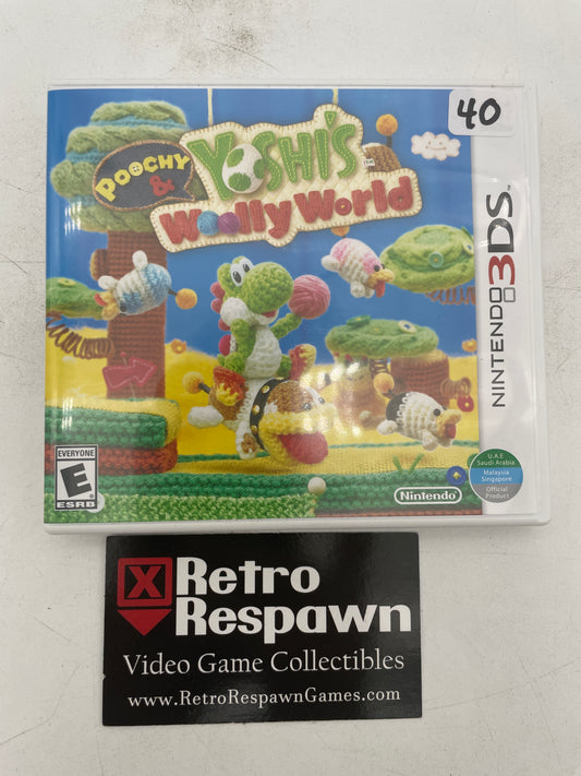 Poochy & Yoshi's Woolly World - Nintendo 3DS (Complete)
