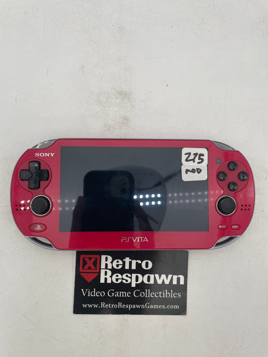 Red Modded PSVita 1000 - PS VITA (Console + Charger)