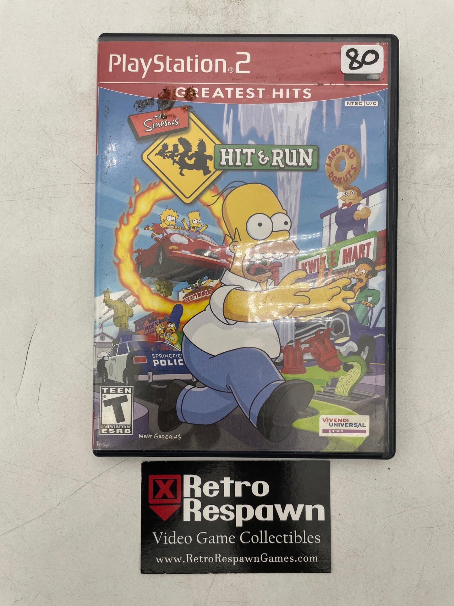 The Simpsons Hit and Run [Greatest Hits] - Playstation 2 (Complete)