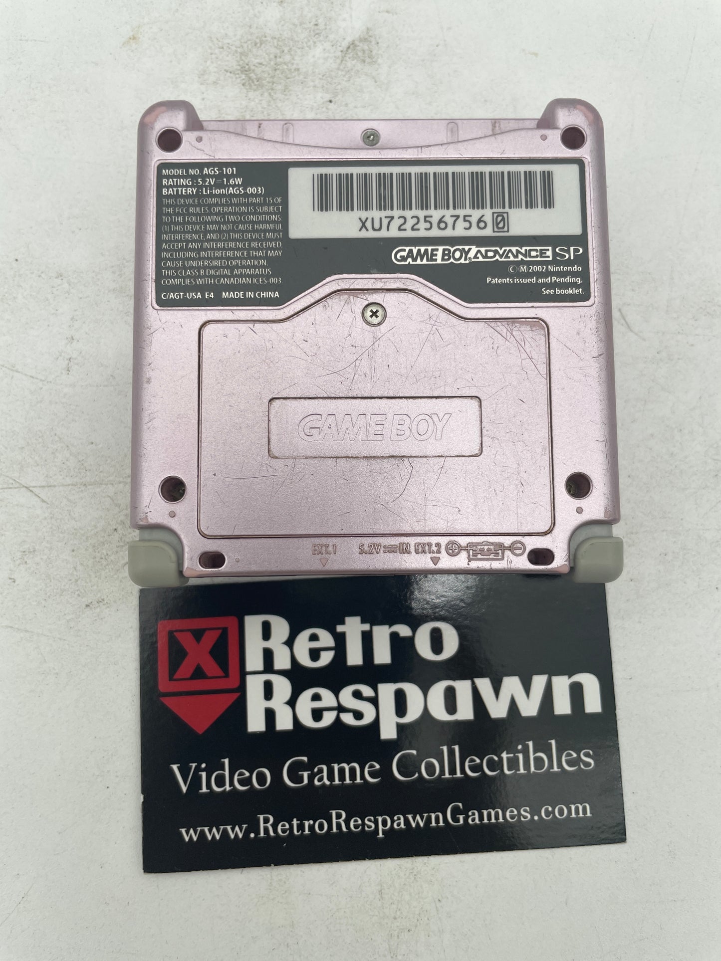 Scuffed Pearl Pink Gameboy Advance SP [AGS-101] - GameBoy Advance (Console + Charger)