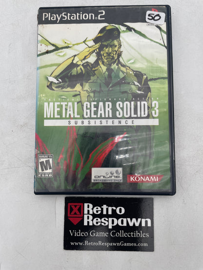 Metal Gear Solid 3 Subsistence - Playstation 2 (Complete)