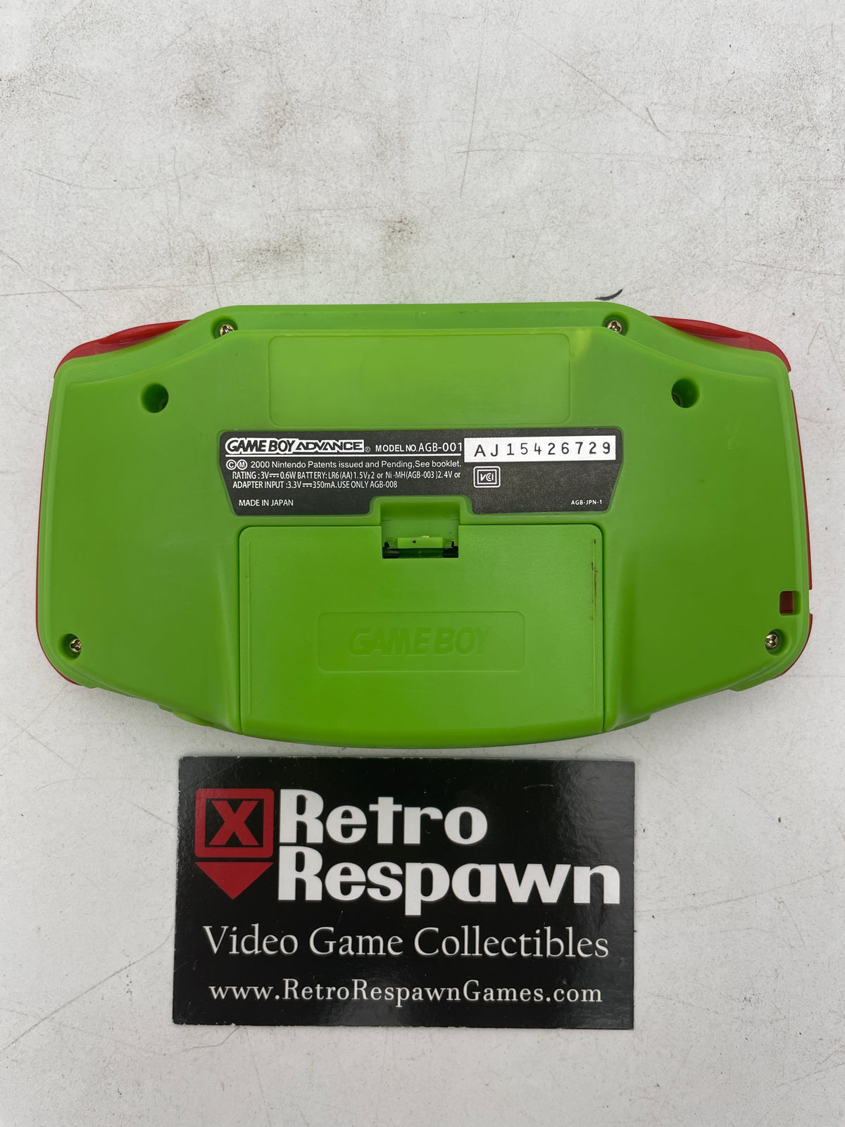 IPS Green/Red Gameboy Advance - Gameboy Advance - (Console+Charger)