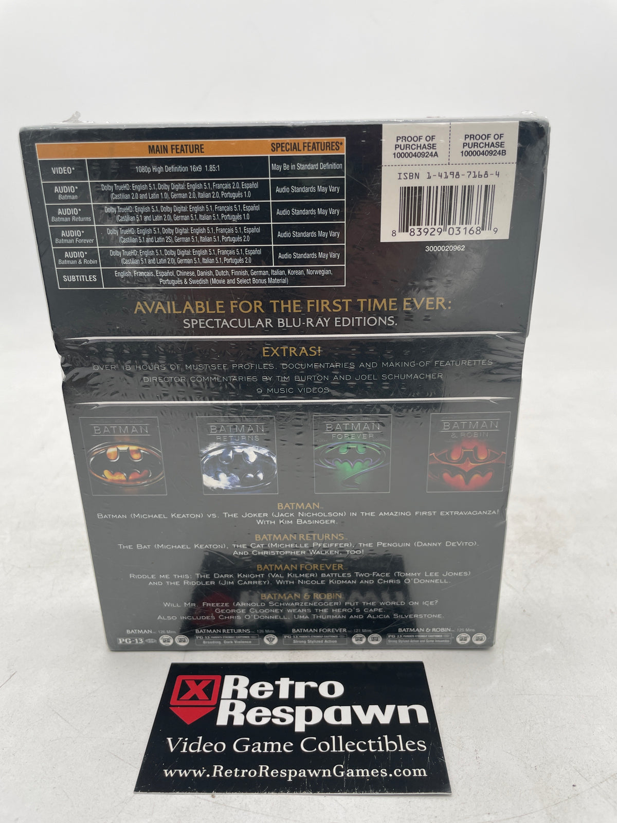 Batman The Motion Picture Anthology 1989-1997 - Bluray (Sealed)
