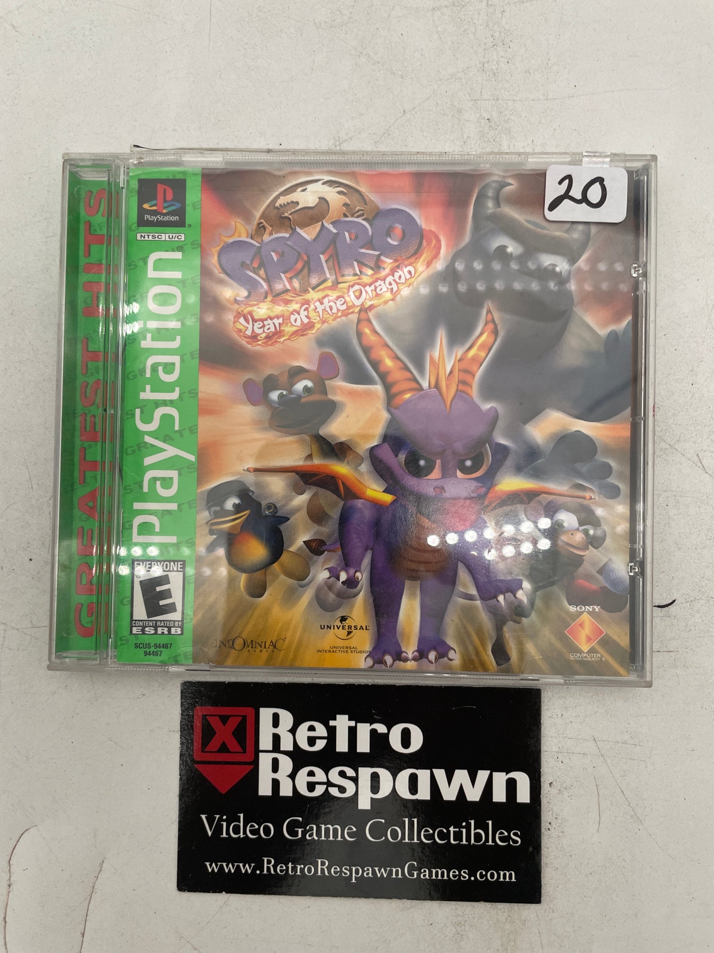 Spyro Year of the Dragon [Greatest Hits] - Playstation (Complete)