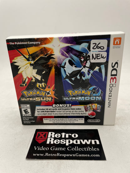 Pokemon Ultra Sun & Pokemon Ultra Moon Dual Pack - Nintendo 3DS (Sealed)