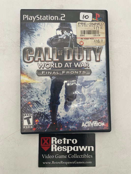 Call of Duty World at War Final Fronts - Playstation 2 (Complete)