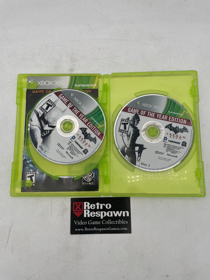 Batman: Arkham Asylum and Batman: Arkham City Dual Pack [Platinum Hits] - Xbox 360 (Complete)
