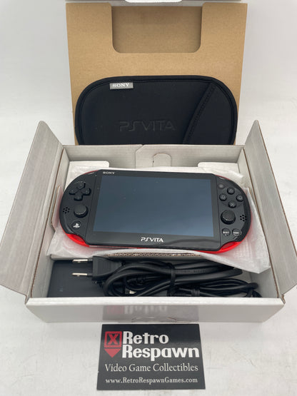 Modded PsVita 2000 Red/Black Super Value Pack - JP PlayStation Vita (Complete)