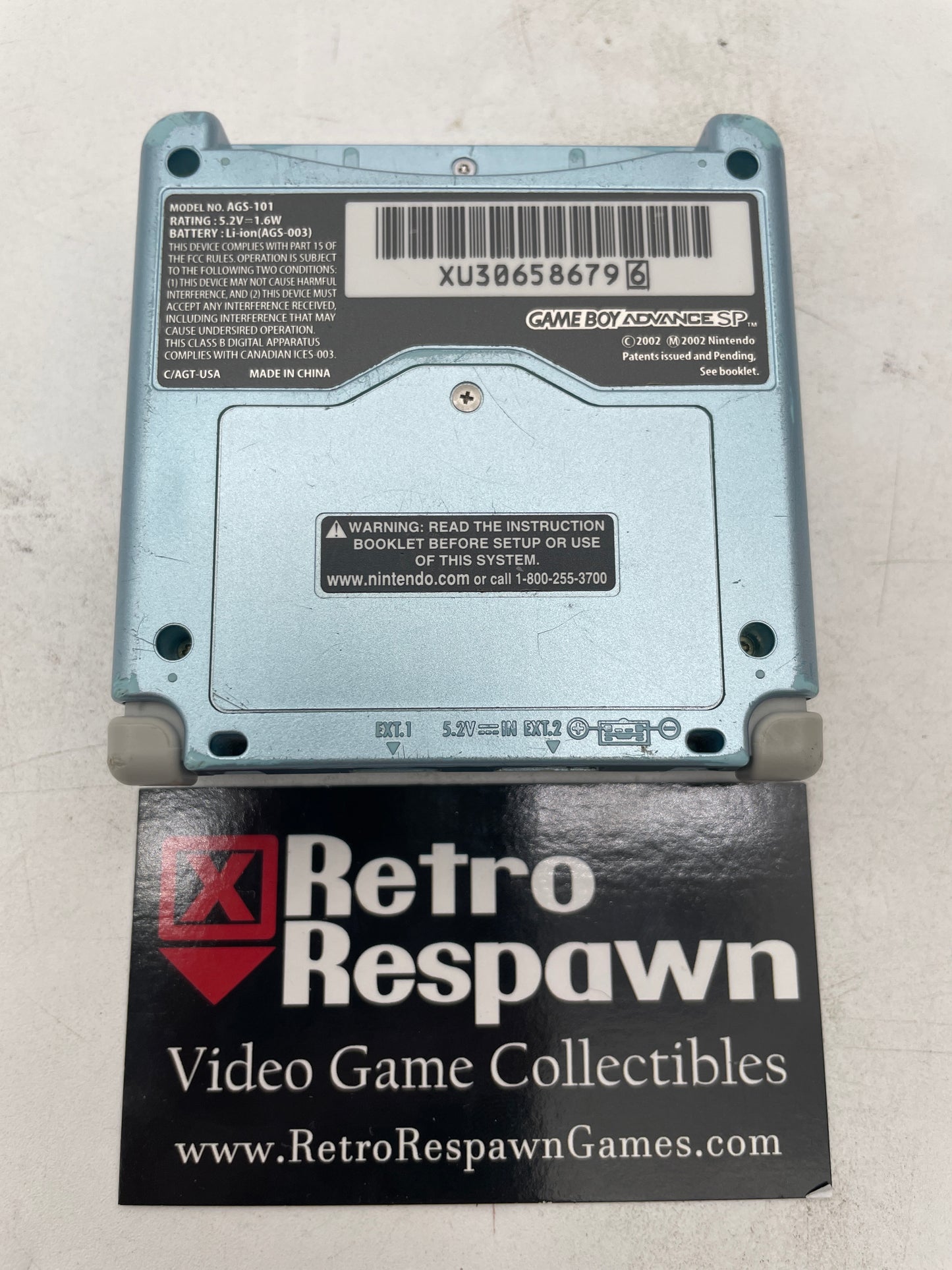 Pearl Blue GameBoy Advance SP [AGS-101] - GameBoy Advance (Console + Charger)