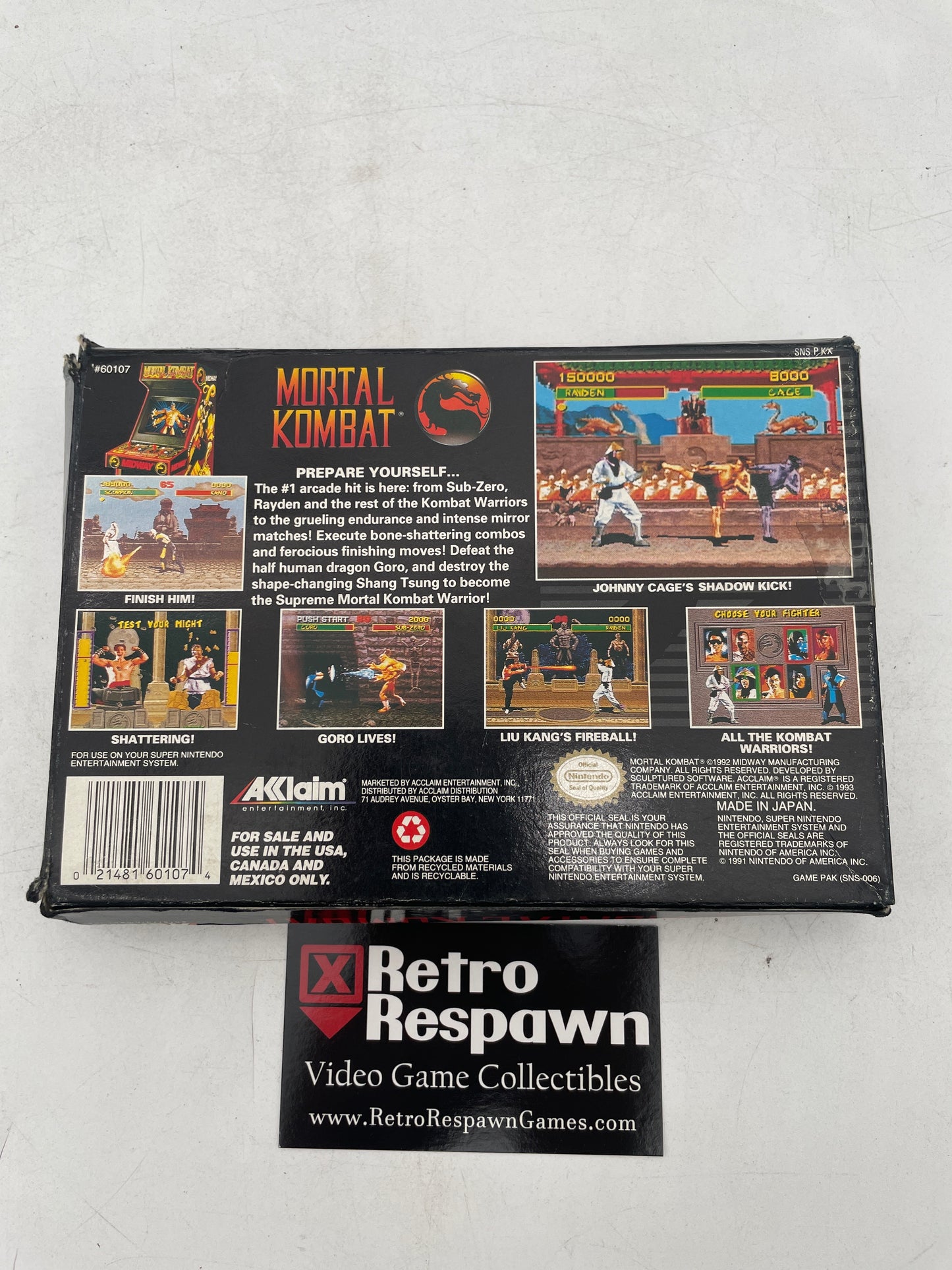 Mortal Kombat - Super Nintendo (Missing Manual)