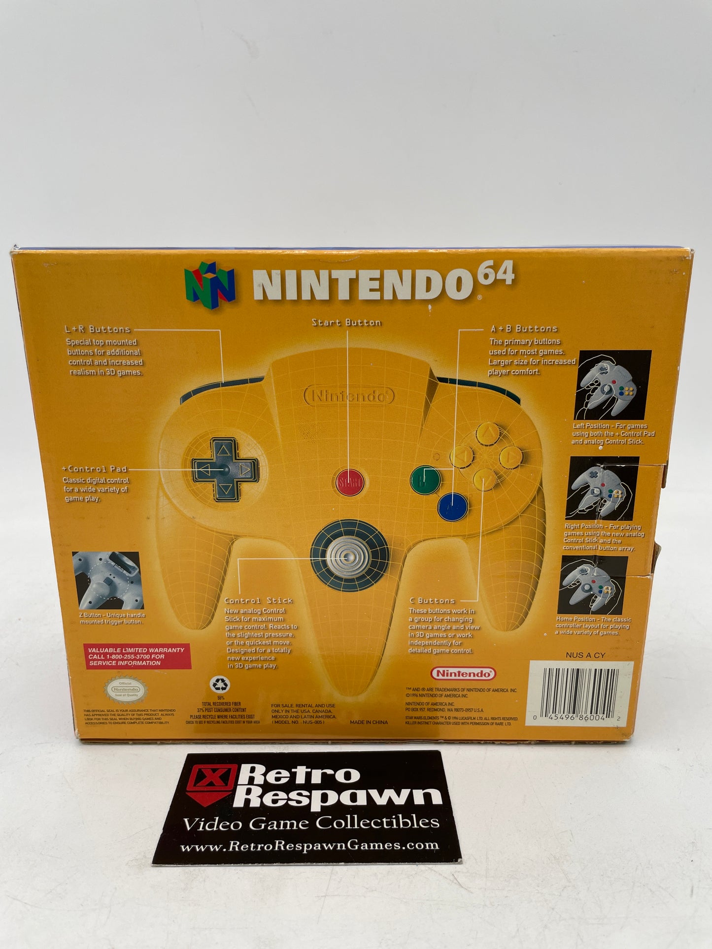 Yellow Controller - Nintendo 64 (Complete)