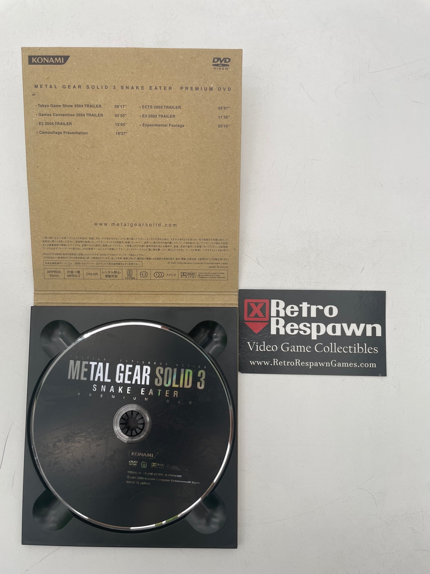 Metal Gear Solid 3 Snake Eater Premium DVD (DVD Only)