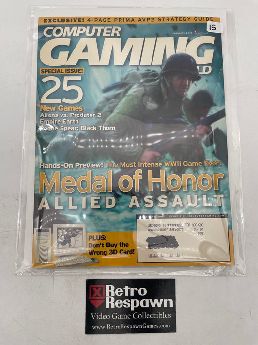 Computer Gaming February 2002 Issue 211 (Used)