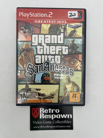 Grand Theft Auto San Andreas [Greatest Hits] - Playstation 2 (Complete/Map)
