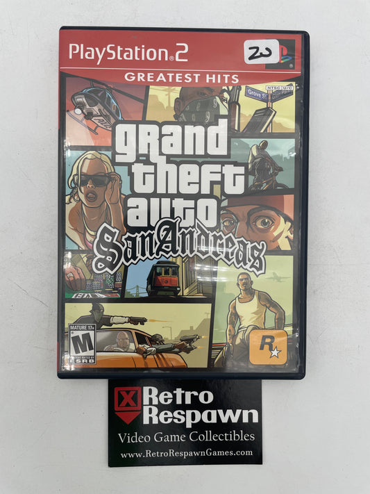 Grand Theft Auto San Andreas [Greatest Hits] - Playstation 2 (Complete/Map)