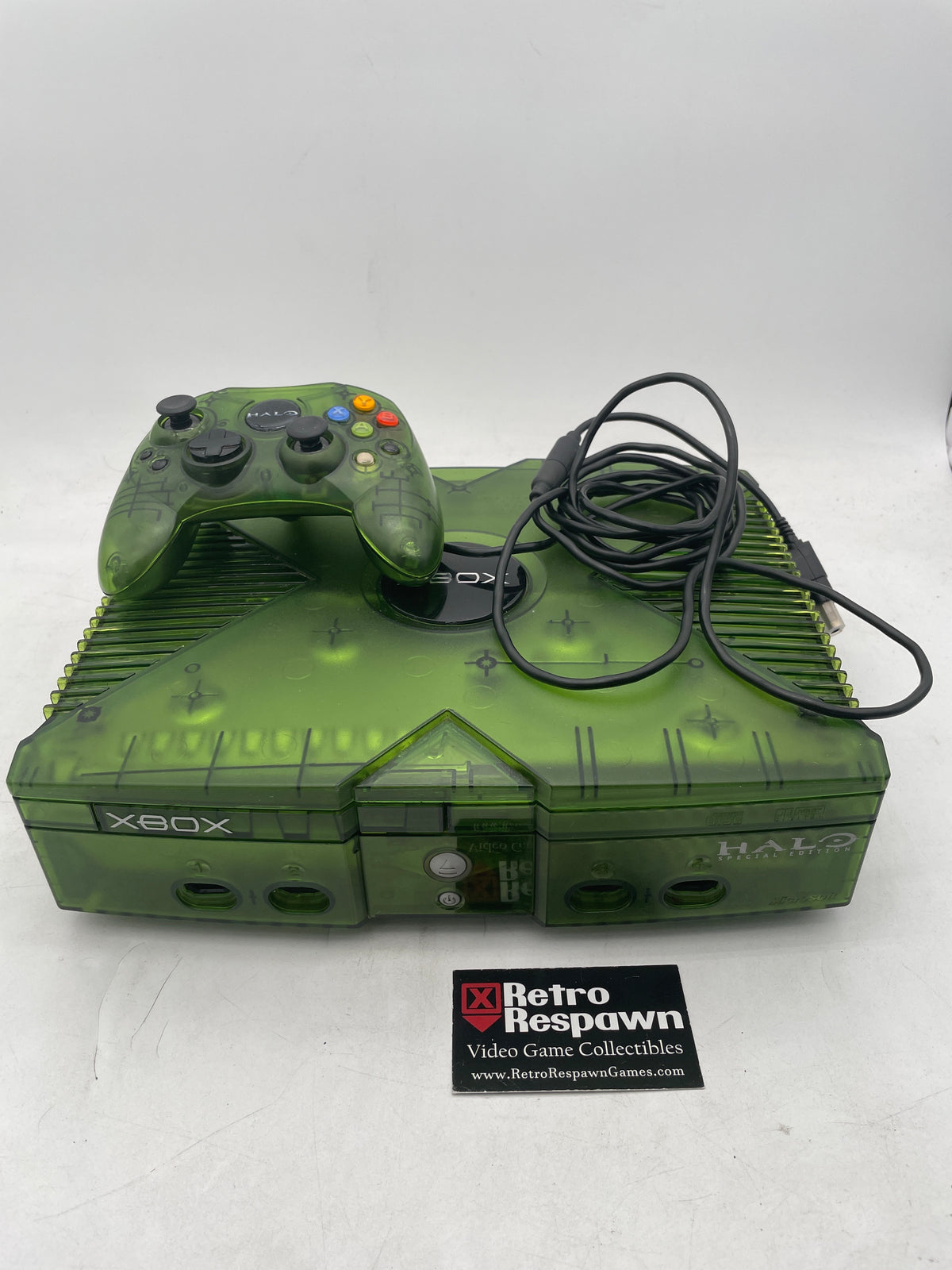Xbox System [Green Halo Edition] - Xbox (Recapped Console+ Controller + All Wires)