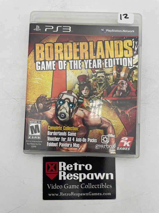 Borderlands [Game of the Year] - Playstation 3 (Complete)