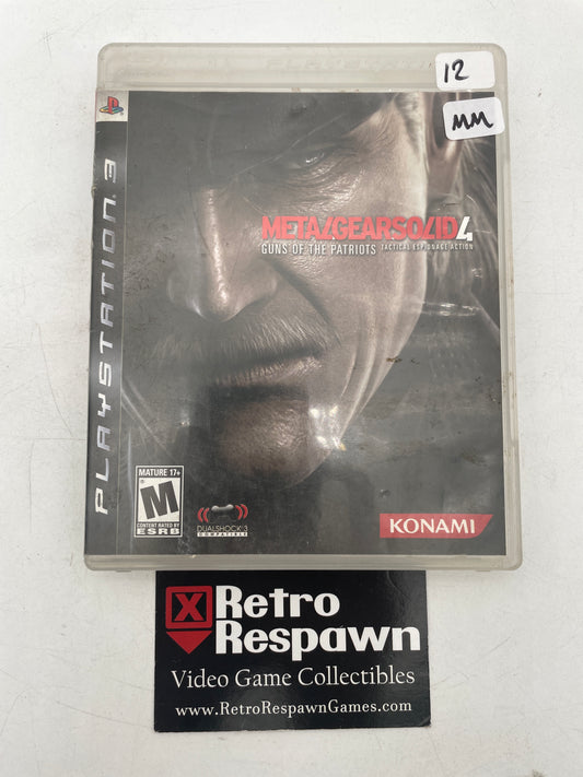 Metal Gear Solid 4 Guns of the Patriots - Playstation 3 (Missing Manual)