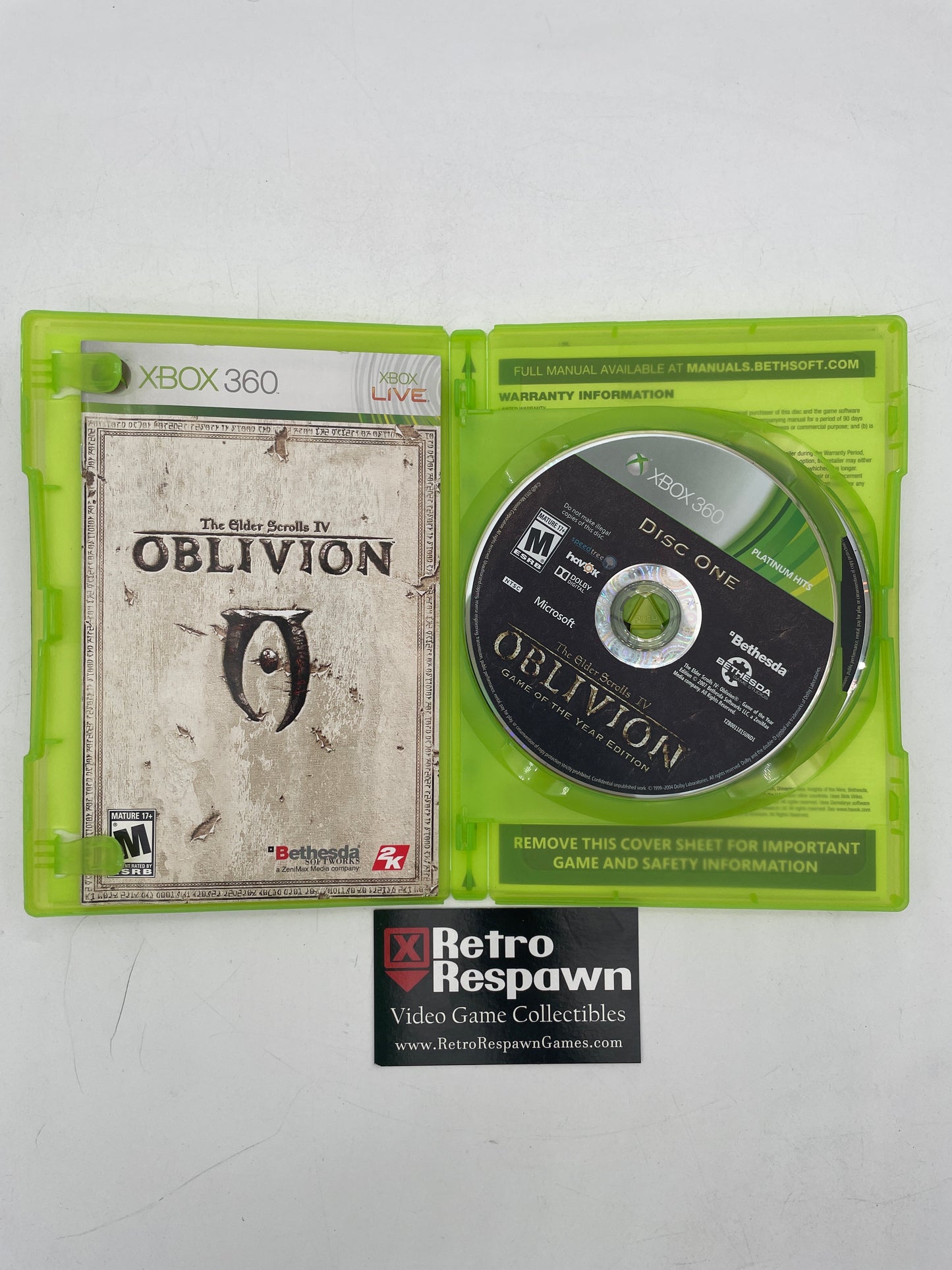 Elder Scrolls IV: Oblivion [Game of the Year Edition] - Xbox One (Complete)