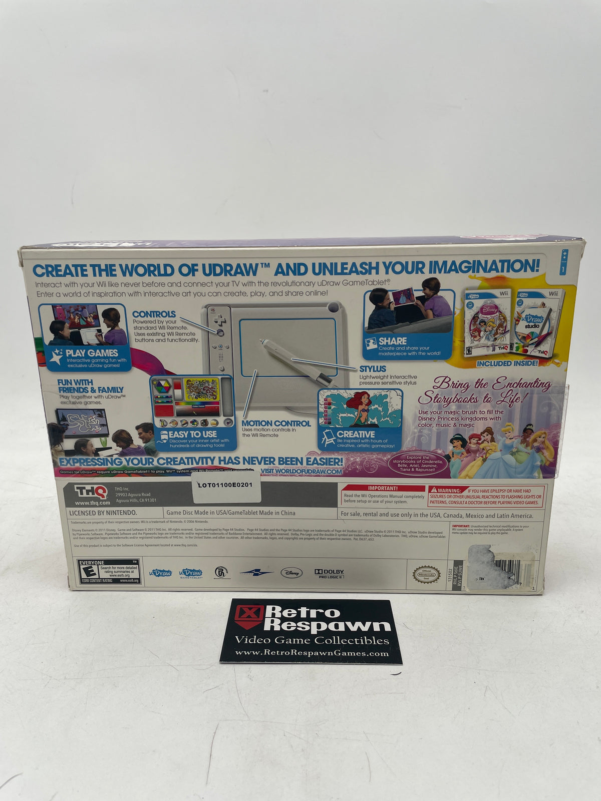 uDraw GameTablet Gift Pack [uDraw Studio/ Disney Princess Enchanting Storybooks]  - Wii (Sealed)