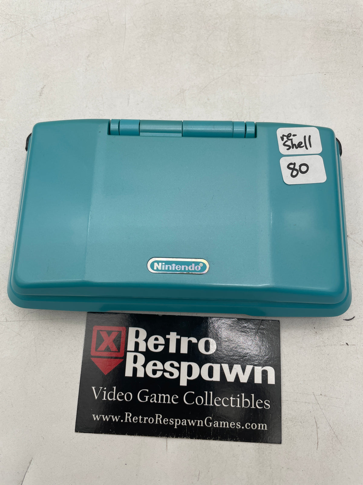 Light Blue ReShelled Nintendo DS Console - Nintendo DS (Console + Charger)