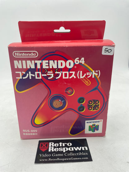 Red Controller - JP Nintendo 64 (Complete)