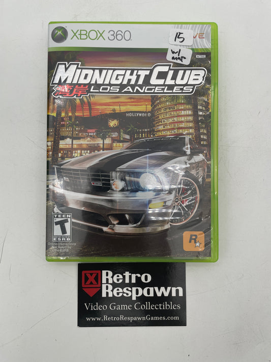 Midnight Club Los Angeles - Xbox 360 (Complete W/ Map)