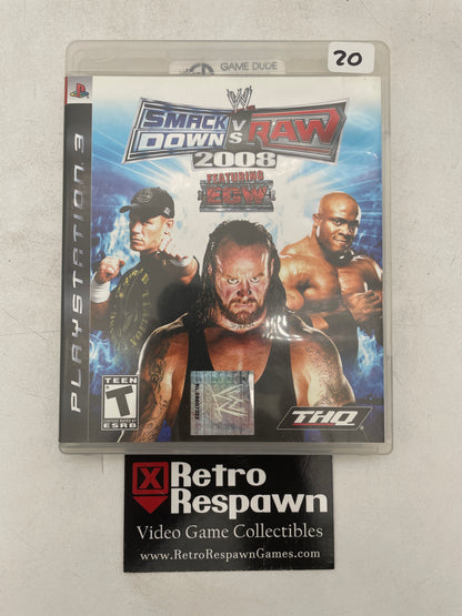WWE Smackdown vs. Raw 2008 - Playstation 3 (Complete)