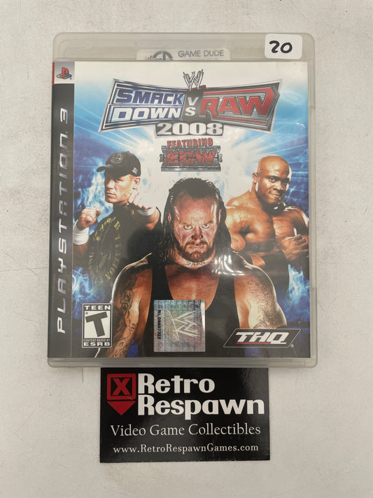 WWE Smackdown vs. Raw 2008 - Playstation 3 (Complete)