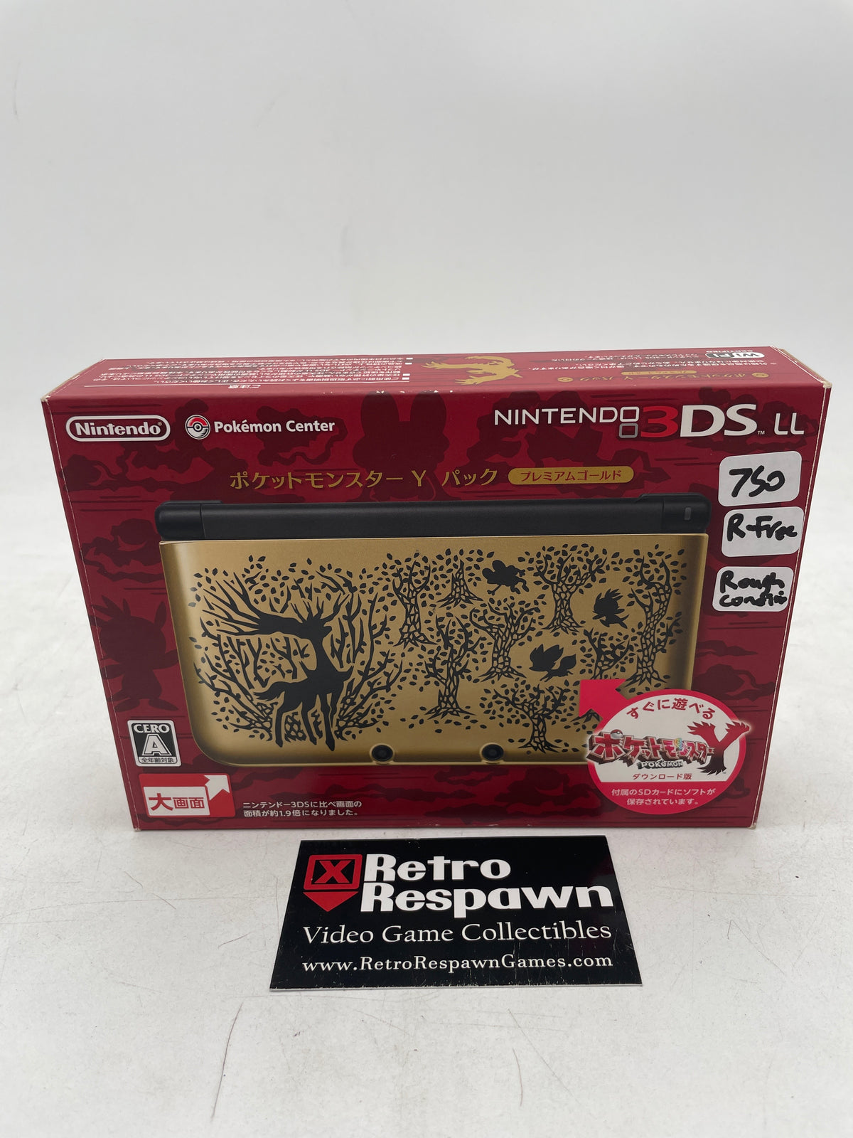 Nintendo 3DS LL Pokemon Y Pack Gold Edition - JP Nintendo 3DS (Complete/In Rough Condition)