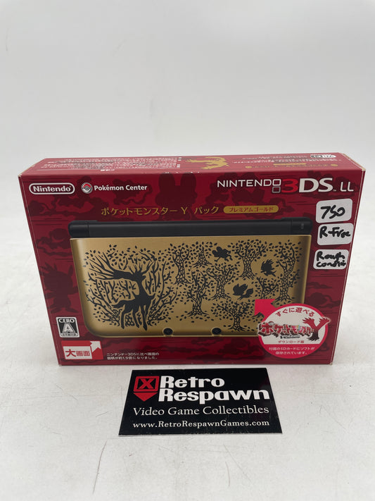 Nintendo 3DS LL Pokemon Y Pack Gold Edition - JP Nintendo 3DS (Complete/In Rough Condition)