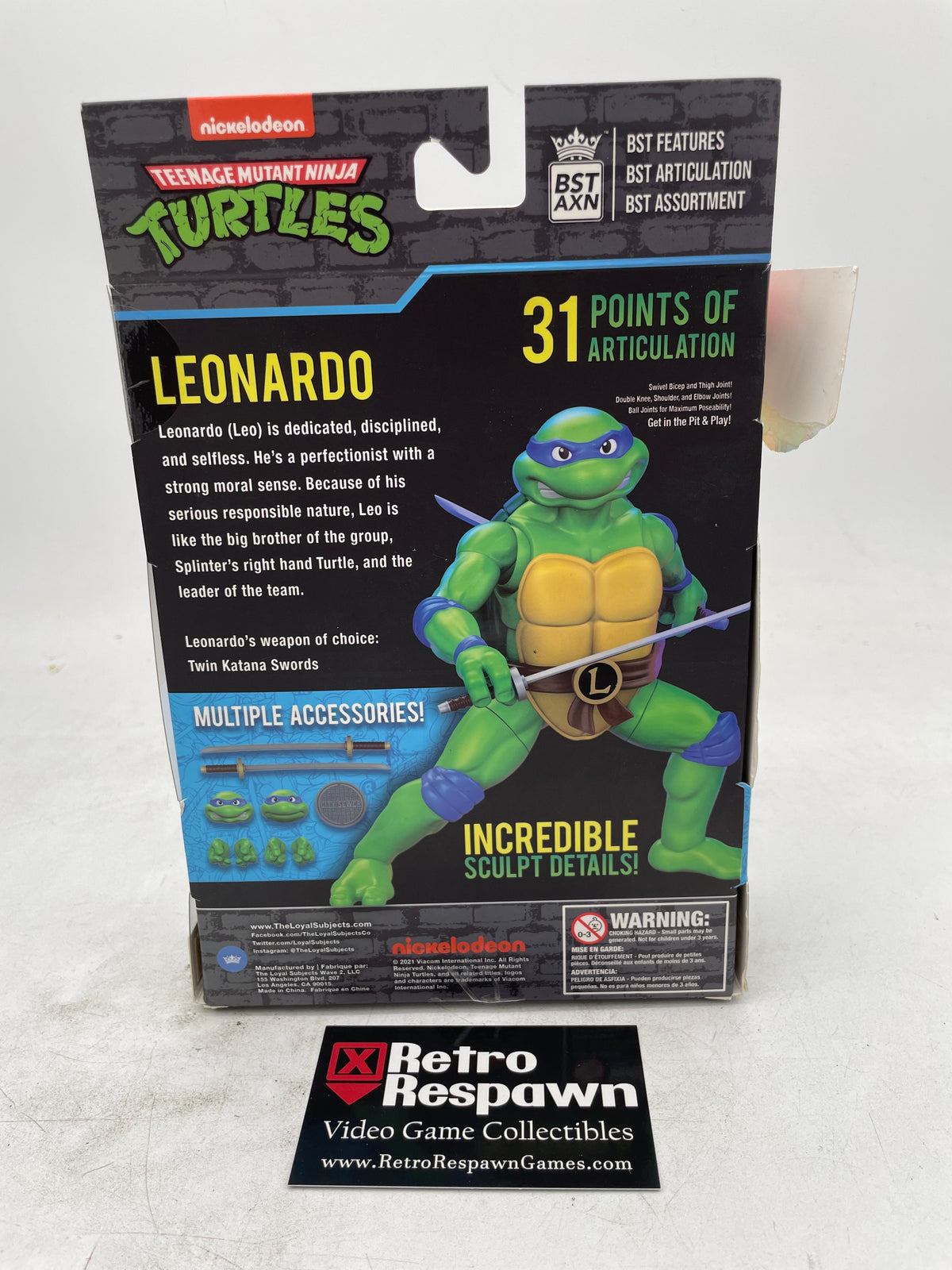 Teenage Mutant Ninja Turtles Leonardo Action Figure (Complete)