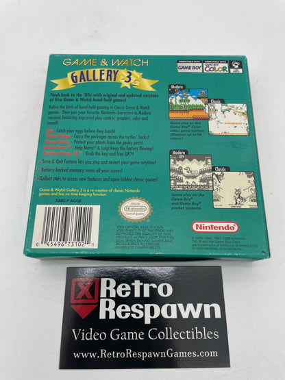 Game and Watch Gallery 3 - GameBoy Color (Complete)