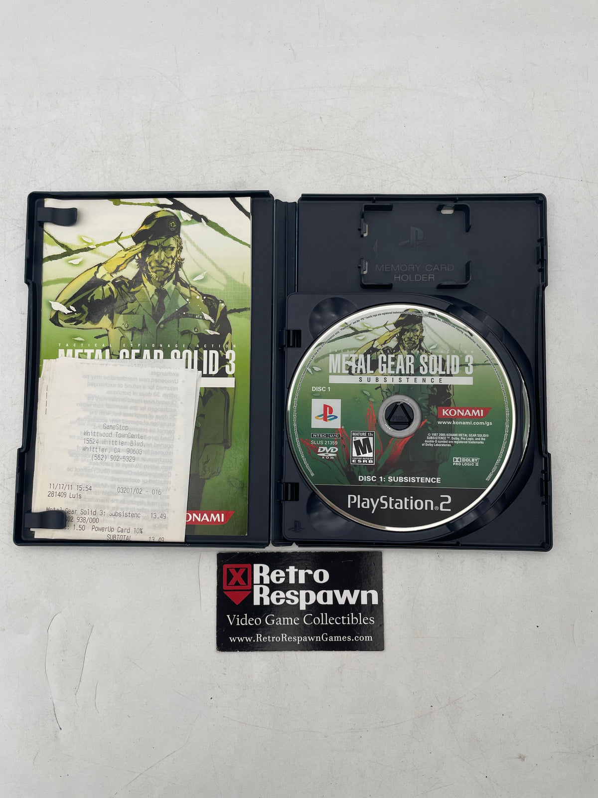 Metal Gear Solid 3 Subsistence - Playstation 2 (Complete)