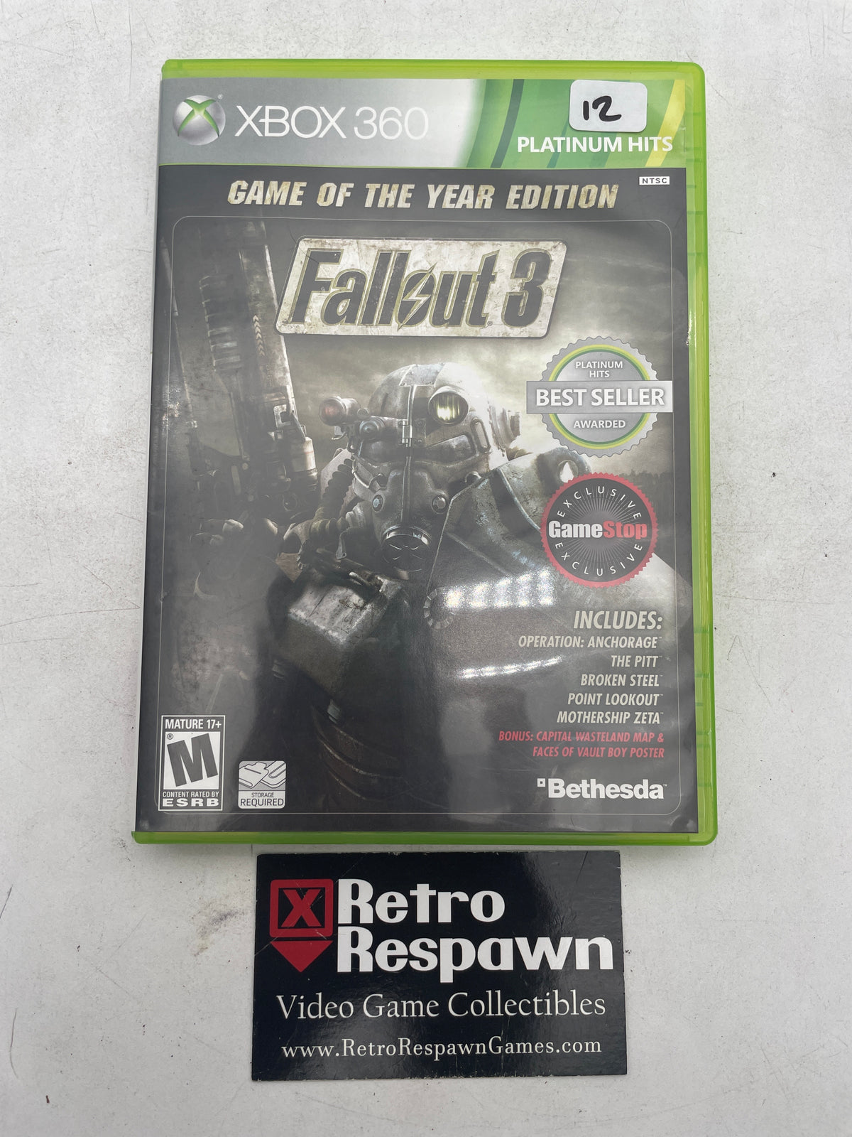 Fallout 3 [Game of the Year] Platinum Hits - Xbox 360 (Complete)