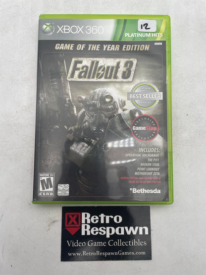 Fallout 3 [Game of the Year] Platinum Hits - Xbox 360 (Complete)
