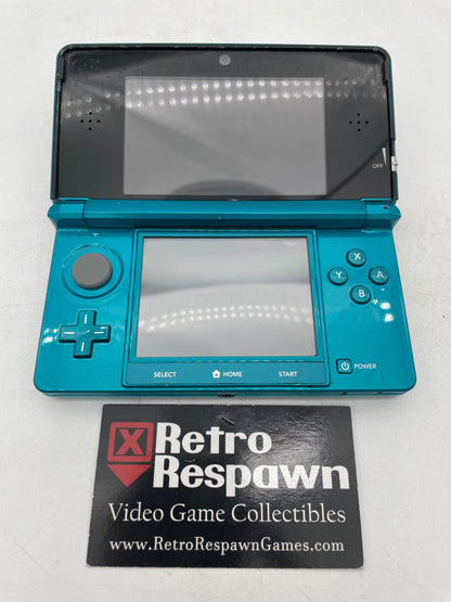 Modded Nintendo 3DS Aqua Blue - Nintendo 3DS (Console+Charger)
