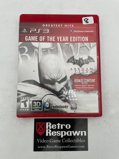 Batman: Arkham City [Game of the Year Greatest Hits] - Playstation 3 (Complete)