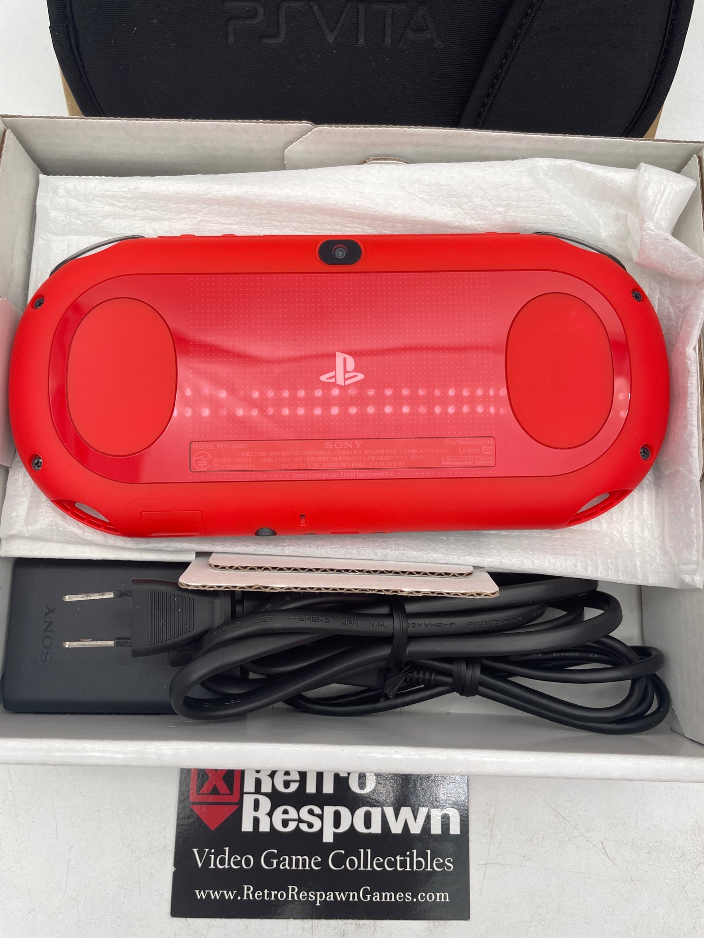 Modded PsVita 2000 Red/Black Super Value Pack - JP PlayStation Vita (Complete)