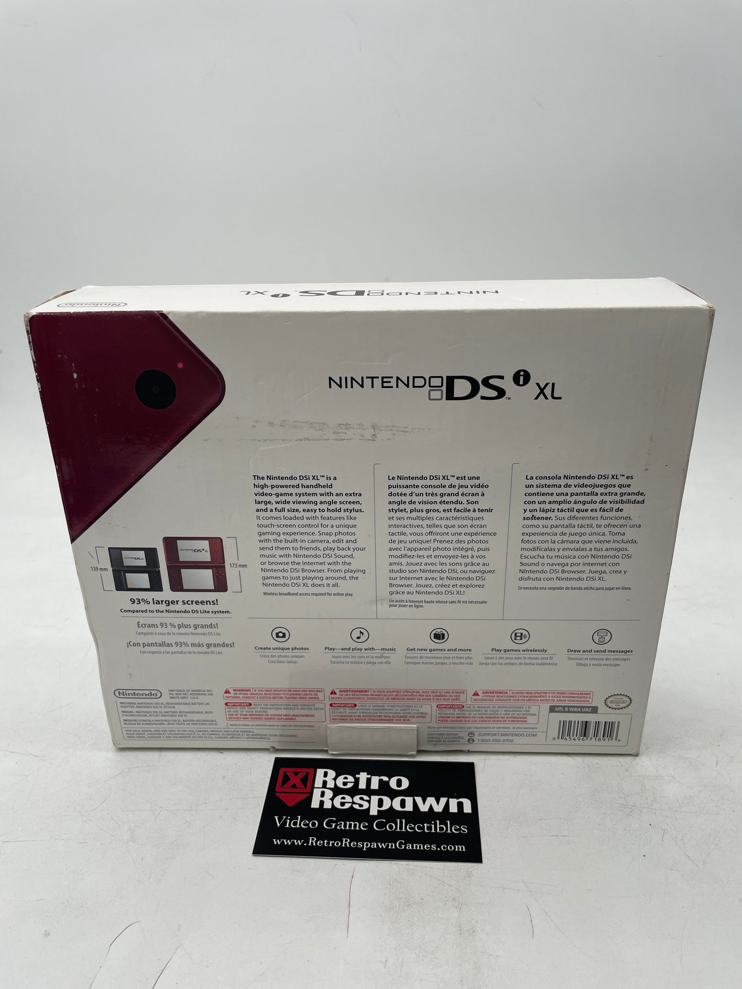 Nintendo DSi XL Burgundy - Nintendo DS (Complete)