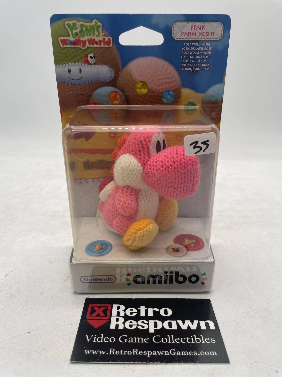Pink Yarn Yoshi Yoshi's Woolly World - Amiibo (Sealed)