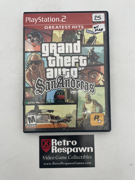 Grand Theft Auto San Andreas [Greatest Hits] - Playstation 2 (Complete/ W Map)