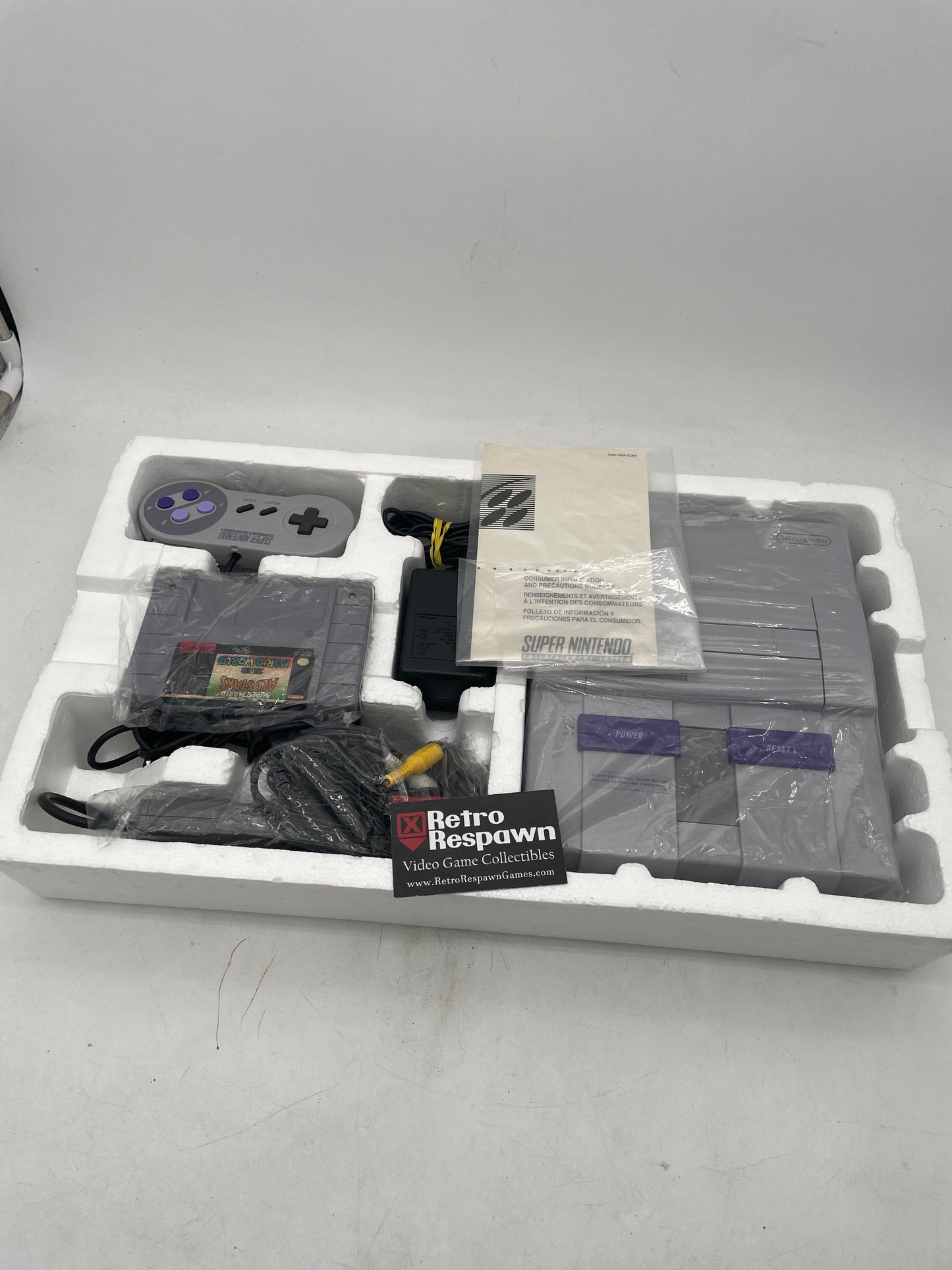 Super NES Mario Set - Super Nintendo (95% Complete, No Game Manual)
